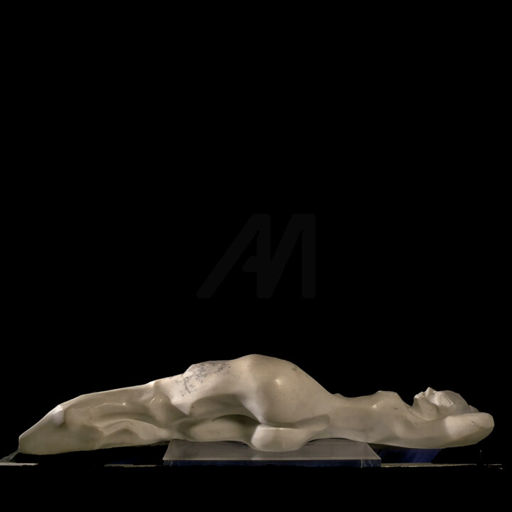 Γλυπτική με τίτλο "DREAMING" από Roberto Tagliazucchi, Αυθεντικά έργα τέχνης, Πέτρα