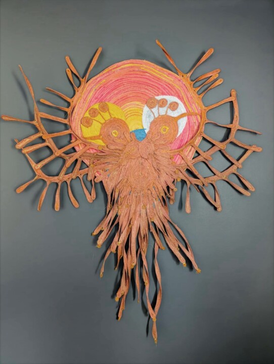 Rise, Rose, Risen 纺织艺术, 53x42 in