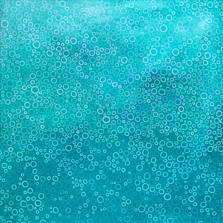 Painting titled "Summer Sea" by Jennifer Bell, Original Artwork, Acrylic Mounted on Wood Stretcher frame