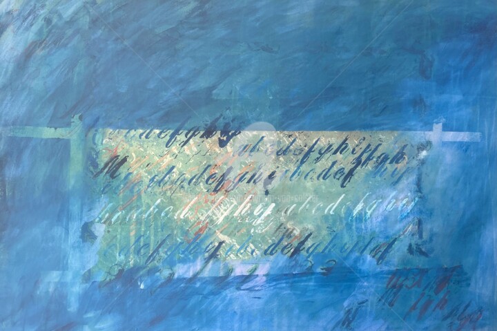 Painting titled "Les anglaises de mo…" by Myriam Van Calster, Original Artwork, Acrylic Mounted on Wood Stretcher frame