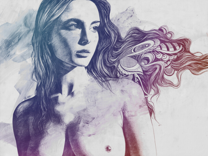Time Heals Nothing red & blue Artes digitais