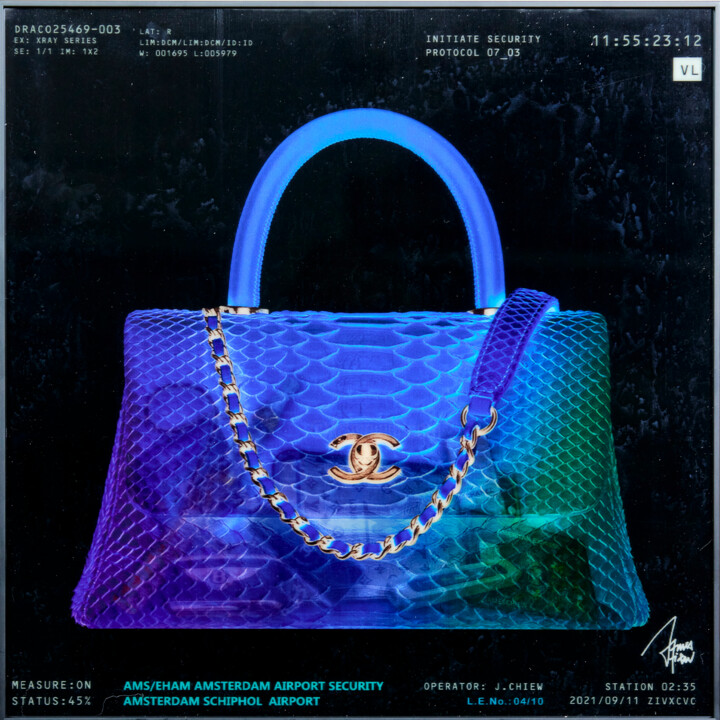 2021 CC Python Gold Картина, 23,6x23,6 in