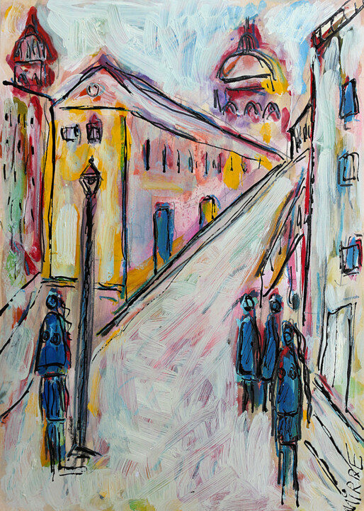 Painting titled "Ionesco" by Jean Mirre, Original Artwork, Oil