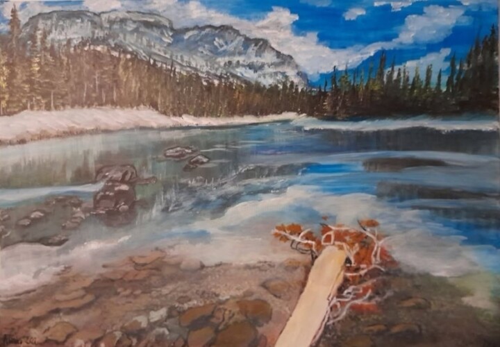 "Alaska" başlıklı Tablo Caly tarafından, Orijinal sanat, Akrilik Ahşap Sedye çerçevesi üzerine monte edilmiş