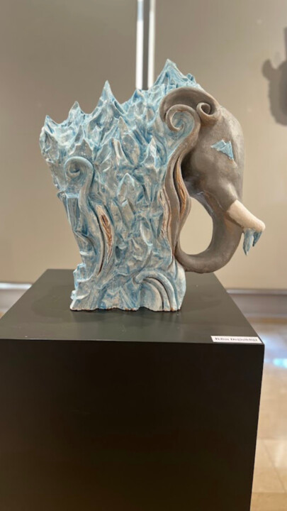 İklim Değişikliği 雕塑, 21.7x17.7 in