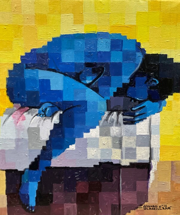 The moon doesn't wait 绘画, 12x10 in