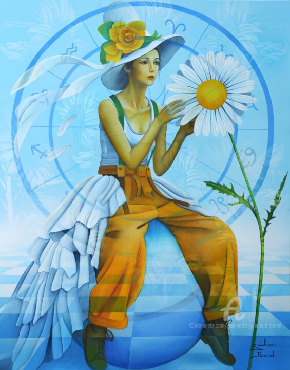 Le souffle du destin 绘画, 36.2x28.7 in