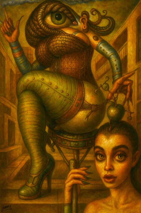 Apple of Her Eye 绘画, 21.3x14.2 in
