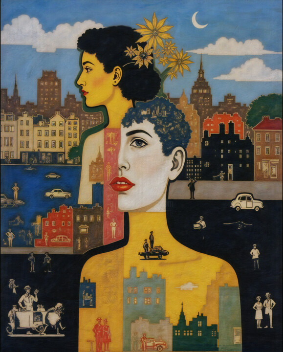 拼贴 标题为“Reflections in the…” 由Jan Keteleer, 原创艺术品, 数字拼贴