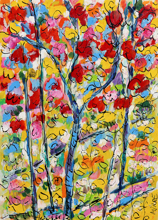 Painting titled "Jardin de Pagnol" by Jean Mirre, Original Artwork, Oil