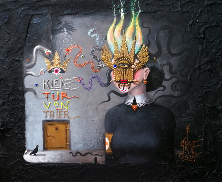 Malerei mit dem Titel "The Little Door by…" von Serge Sunne, Original-Kunstwerk, Acryl
