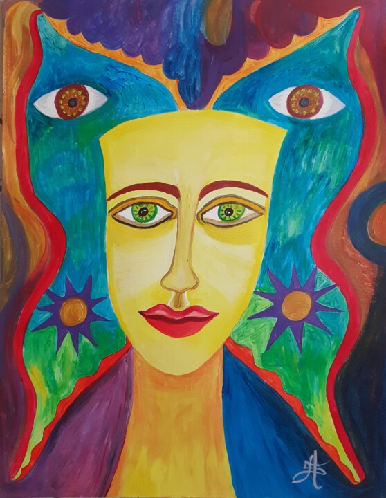 Une Lumière dans les ténèbres 绘画, 25.6x19.7 in