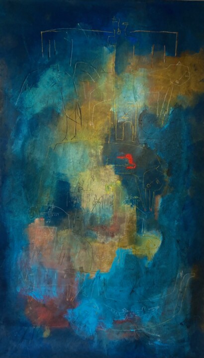 le rêve du chaman 绘画, 86.6x51.2 in