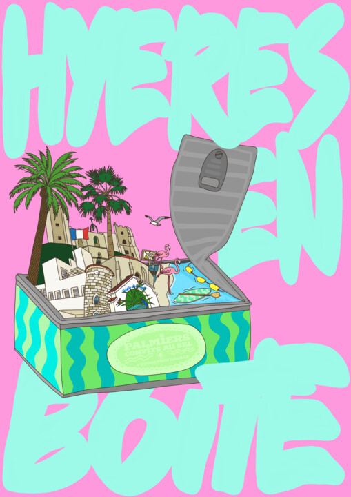 数字艺术 标题为“Hyeres en Boite” 由Petitetoulon, 原创艺术品, 数字油画