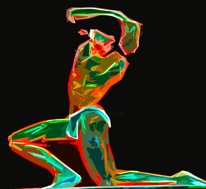 Fotografia intitulada "Muscle lunge" por Kevin C Lee, Obras de arte originais, Fotografia de filme