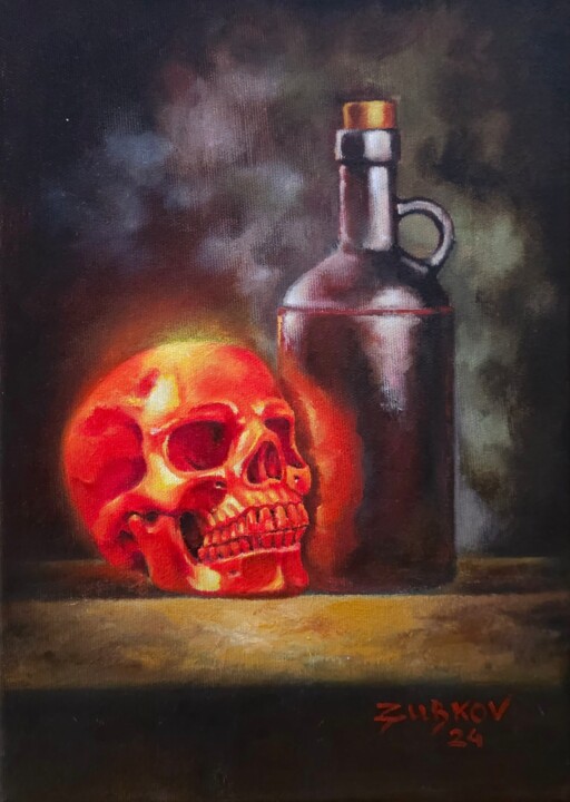 Red Light 绘画, 13.8x9.8 in