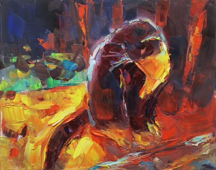 Chat coloré XIII 绘画, 15.8x19.7 in