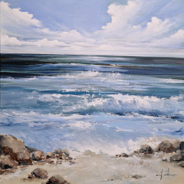 제목이 "Sea of Dreams"인 미술작품 Irina Laube로, 원작, 아크릴 나무 들것 프레임에 장착됨