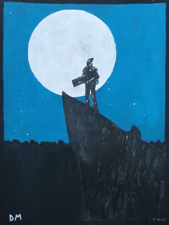 Drawing titled "Explorateur" by Déryck Maindron, Original Artwork, Marker