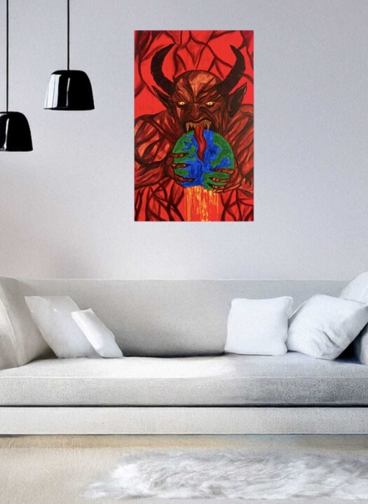 EARTH'S LAST SCREAM 绘画, 48x30 in
