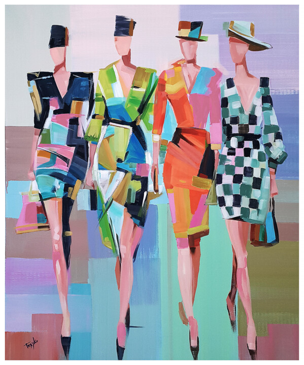 Strong, Brave, and Ready 绘画, 39.4x33.5 in