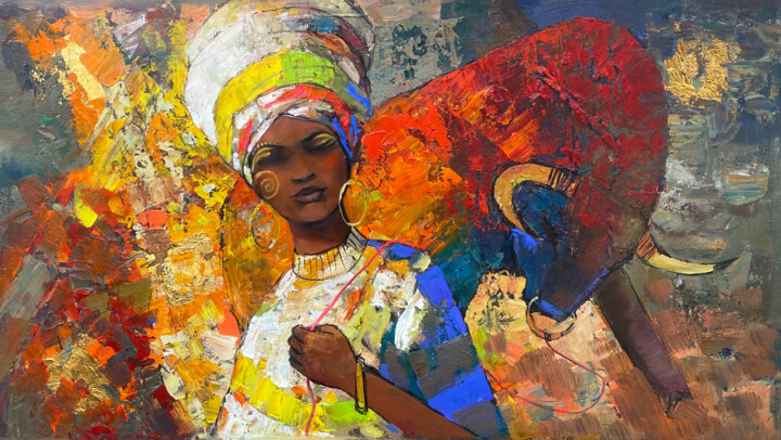 Powerful Woman 绘画, 20.4x36.2 in