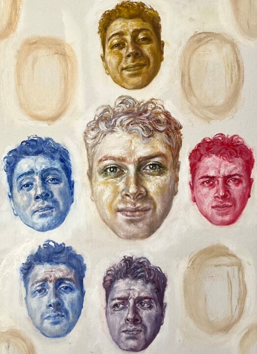 Central combination of emotions 绘画, 31.5x23.6 in