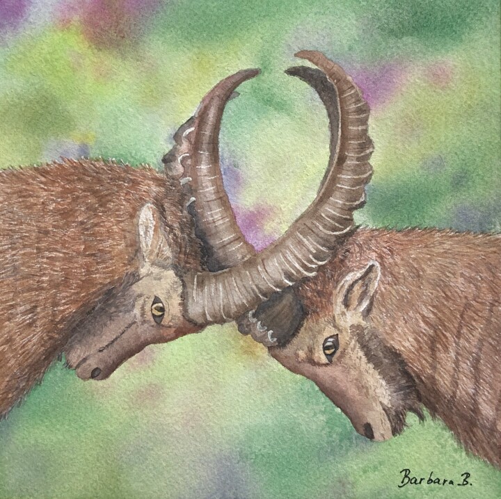 Cornes à Cornes 绘画, 7.5x7.5 in