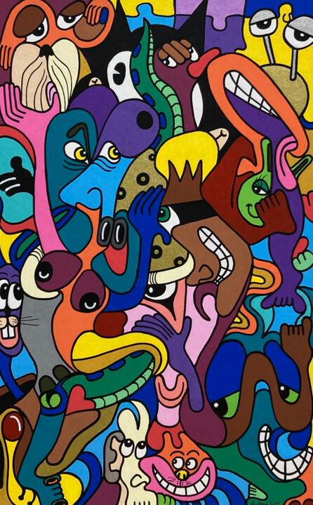 Dibujo titulada "“ Le Gourou Fantais…" por Philippe Pons, Obra de arte original, Rotulador