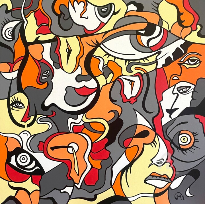 MELTING TIME I 绘画, 23.6x23.6 in