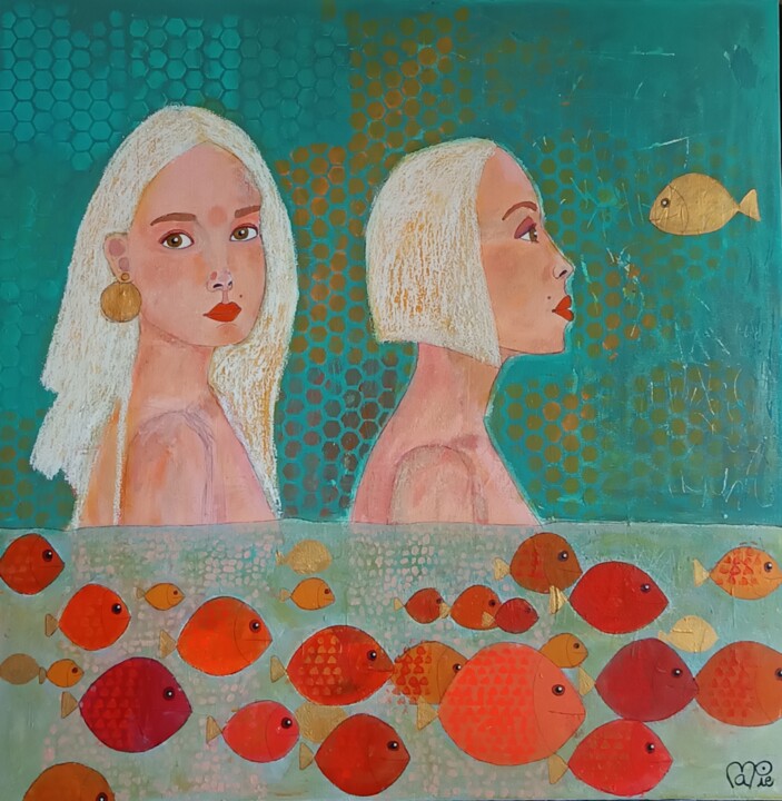 Be nice to my mom 绘画, 31.5x31.5 in