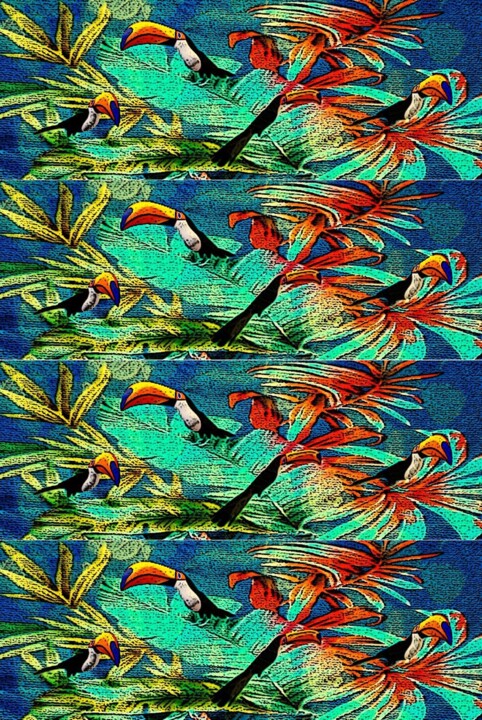 Textile Art με τίτλο "Coleção Natureza 005" από Antonio Guimaraes, Αυθεντικά έργα τέχνης, Ψηφιακή ζωγραφική