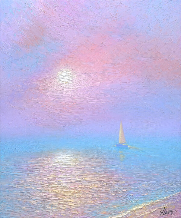 绘画 标题为“Sea 052” 由Dmitry Oleyn, 原创艺术品, 油 安装在木质担架架上