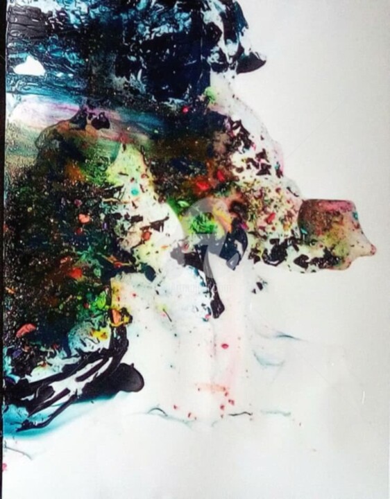 "LA FONTE DES GLACES" 绘画, 11.8x15.8 in