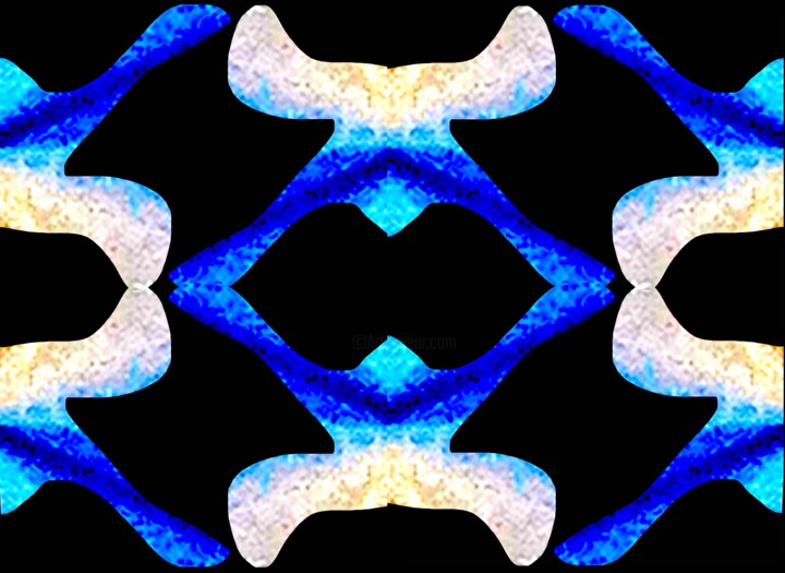 Organic Symmetry 3d4 数字艺术, 43.8x60 in