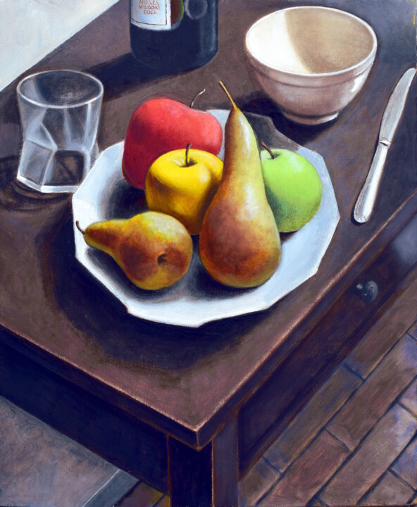 绘画 标题为“Italic Still Life -…” 由Andrea Vandoni, 原创艺术品, 油 安装在木质担架架上