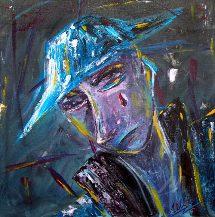 Tear of Silence 绘画, 23.6x23.6 in