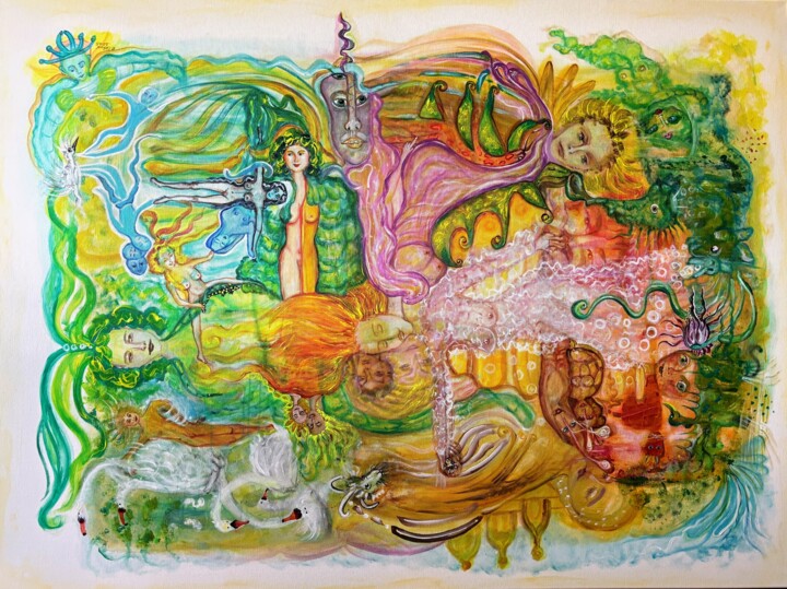 Zauber der Verwandlung - Ansicht 1 绘画, 47.2x63 in