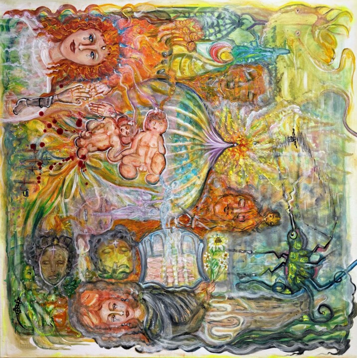 Krieg - Ansicht 3 绘画, 39.4x39.4 in
