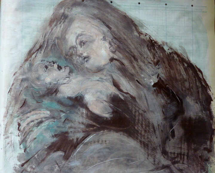 Mater blue 绘画, 11x11 in