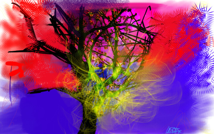 l'arbre et le feu 数字艺术