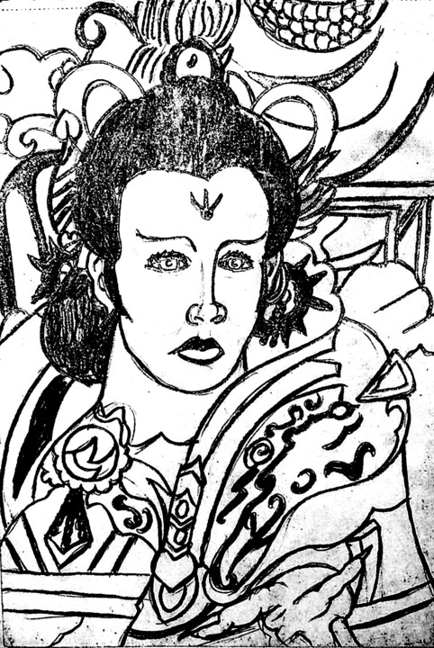 La chinoise1 图画, 11.8x7.9 in