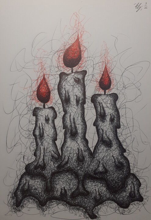 Dusk Candle 图画, 11.8x8.3 in