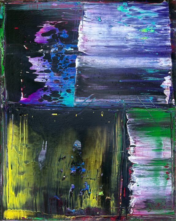 Peinture intitulée "SpacePunk" par Preston M. Smith (PMS), Œuvre d'art originale, Acrylique Monté sur Châssis en bois