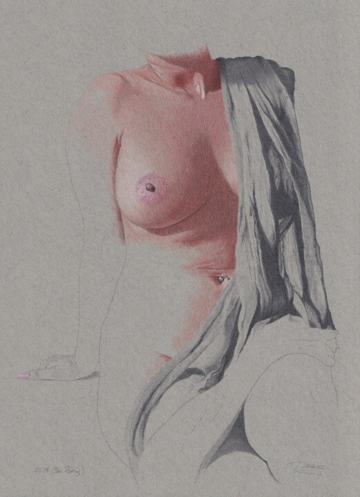 "Das Piercing (23:29)" 图画, 11.9x8.6 in