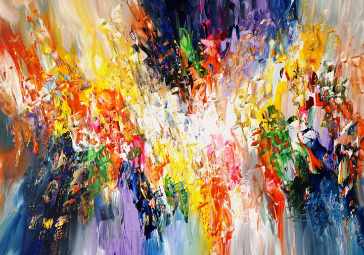 Painting titled "Gate To Heaven S 2" by Peter Nottrott, Original Artwork, Acrylic