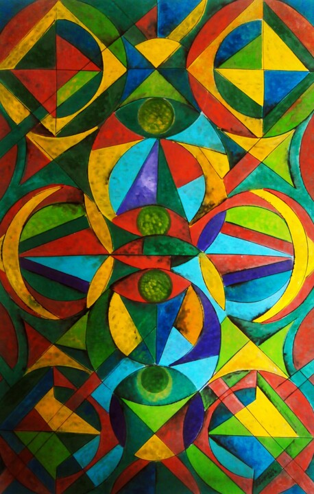 Nosso Planeta-pensamento 绘画, 59.1x39.4 in