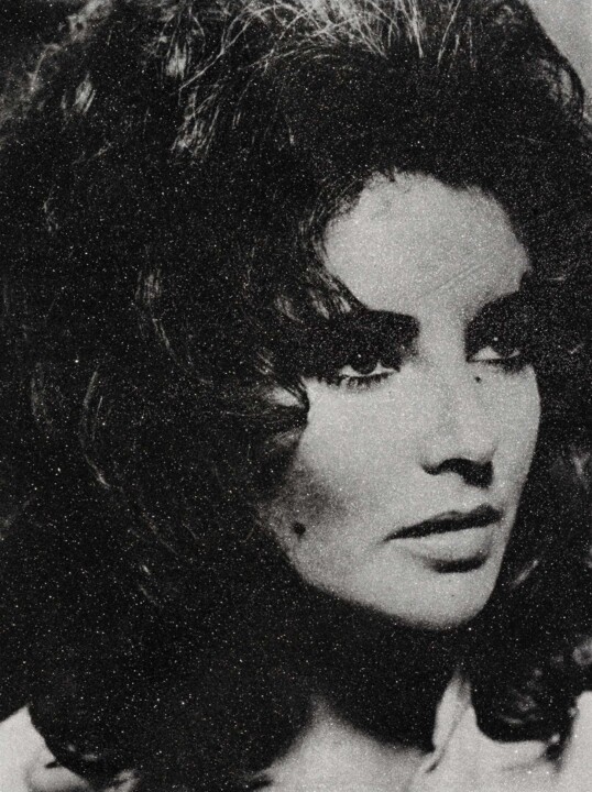 Peinture intitulée "Elizabeth Taylor" par Russell Young, Œuvre d'art originale, Acrylique