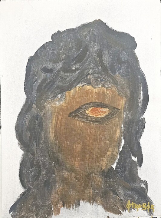 SINGLE EYE #3 绘画, 11.8x8.7 in