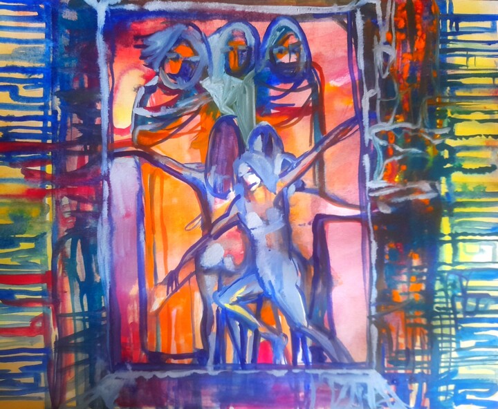 Paradise dancing 绘画, 11.7x14.6 in